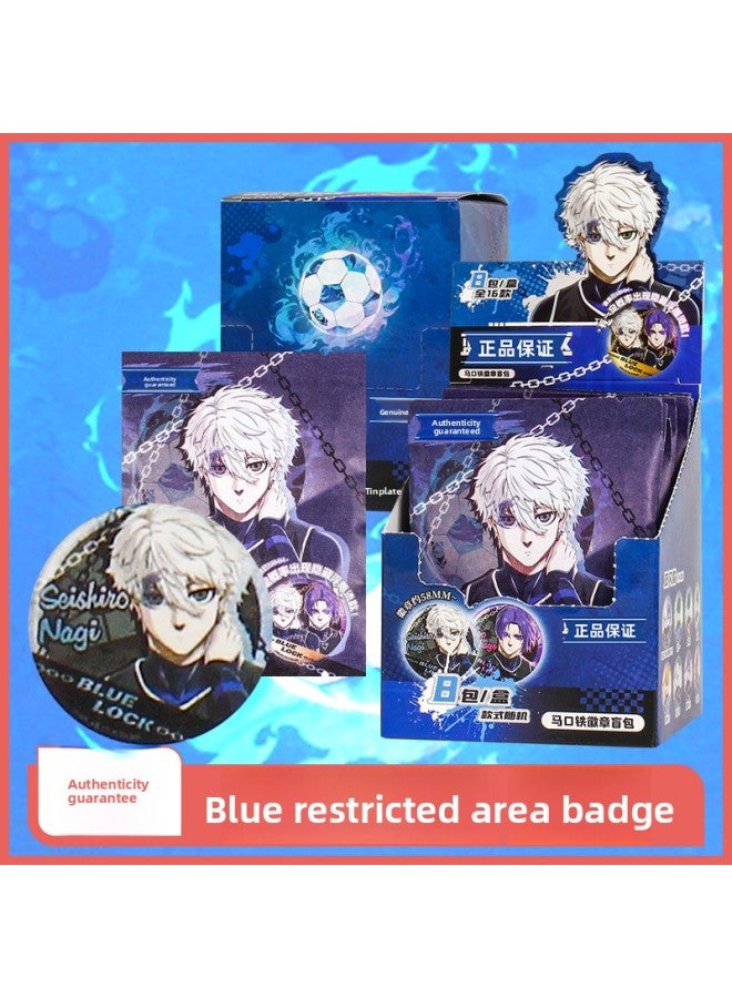 Jika Society Lingbang Blue Forbidden Zone Badge Fu Theater Edition Whispering Brooch Pendant Animation Blue Prison Blind Box